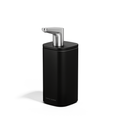 Simplehuman 10 oz. Pulse Pump, Matte Black body with ergonomic stainless steel drip-free spout.