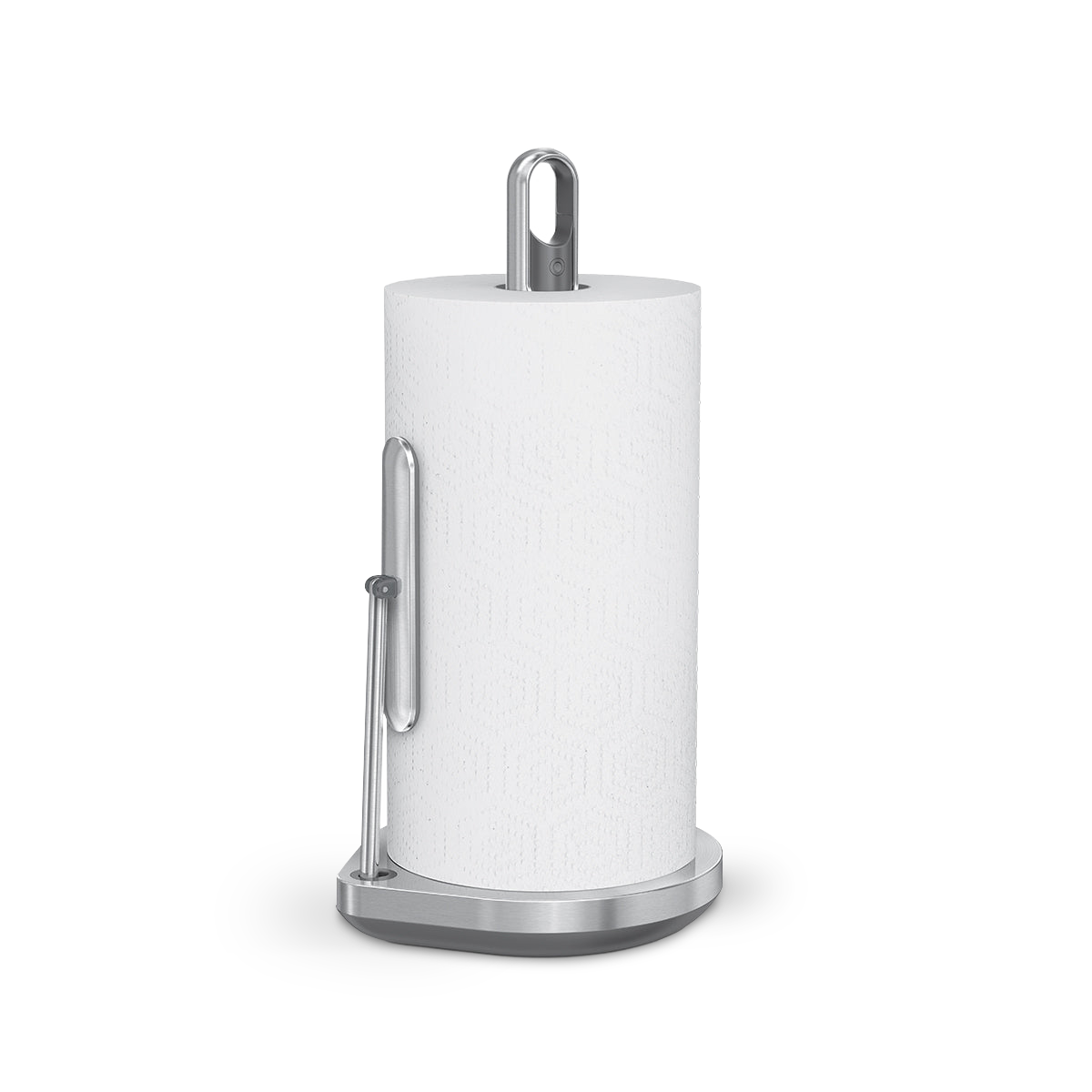 Simplehuman Paper Towel Holder with Spray in Brushed Stainless Steel, quick-tear arm and removable spray handle