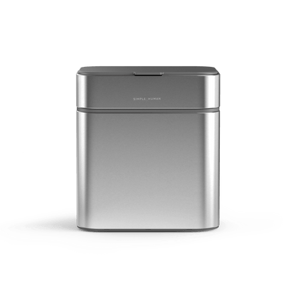 Simplehuman Brushed Stainless Steel Shredder, compact and touch-free operation