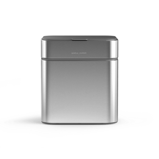 Simplehuman Brushed Stainless Steel Shredder, compact and touch-free operation
